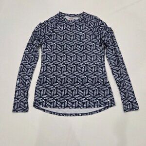 The American Outdoorsman Women’s Sun Shirt - Size S - Blue/White Print